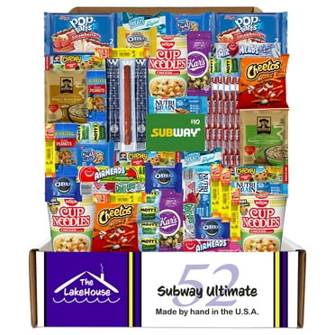 The LakeHouse Ultimate (52 Count) Student College Care Package with Gift Card - 15 Different Gift Cards to Choose From - Care Package for College Students