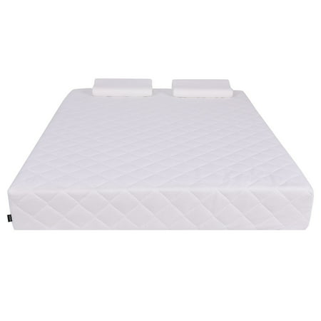 Queen Size 10'' Memory Foam Mattress Pad Bed Topper With 2 ...