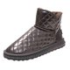 thumbnail image 4 of Botas de nieve de tubo medio impermeables de PU de terciopelo de invierno, tacón plano grueso y cálido para mujer Argén Yuyangstore botas de nieve, 4 of 8