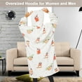 thumbnail image 4 of THREE POODLE Wearable Blanket Hoodie, Oversized Sherpa Hooded Blanket Sweatshirt for Adults Women Men Kids, Extremely Cozy, Warm, Soft and Fuzzy Hoodie Blanket, 4 of 7