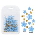 thumbnail image 1 of Bolsa de joyería con flores de cinco pétalos para decoración de uñas Joyería de flores acrílicas blancas y rosas con cuentas de oro y plata Flor de resina, 1 of 6