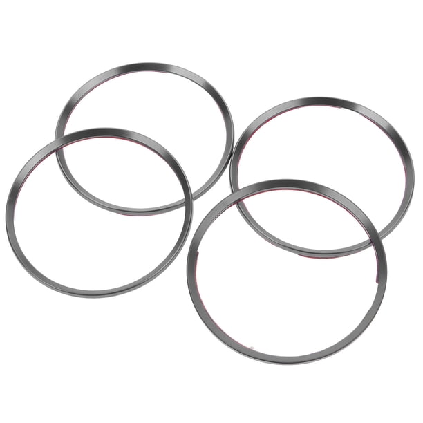 FENGGUIQU 4Ud Aro Decorativo De Para Llantas Automóvil Resistente En Aleación Color Plata