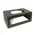 thumbnail image 6 of 37-Inch Rectangular Metal Outdoor Wood Burning Fireplace - Outdoor Fireplace with Built-in Log Storage and Poker-Brushed Bronze,, 6 of 9