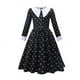 thumbnail image 5 of Addams-vestido de malla negra para niñas, fiesta de baile, cumpleaños, Carnaval, disfraces de Cosplay de Halloween, 3-10 años, 5 of 5