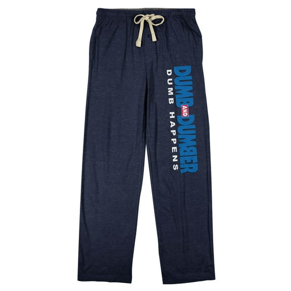 Dumb & Dumber Movie Logo Men's Navy Sleep Pajama Pants-Medium