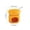 Orange, variant on COM1950s Ceramic Fondue Pot Set, 4.25-Inch Heatproof Bowl for Chocolate, Cheese, Dessert, Includes Forks & Dipping Tools for Home Kitchen