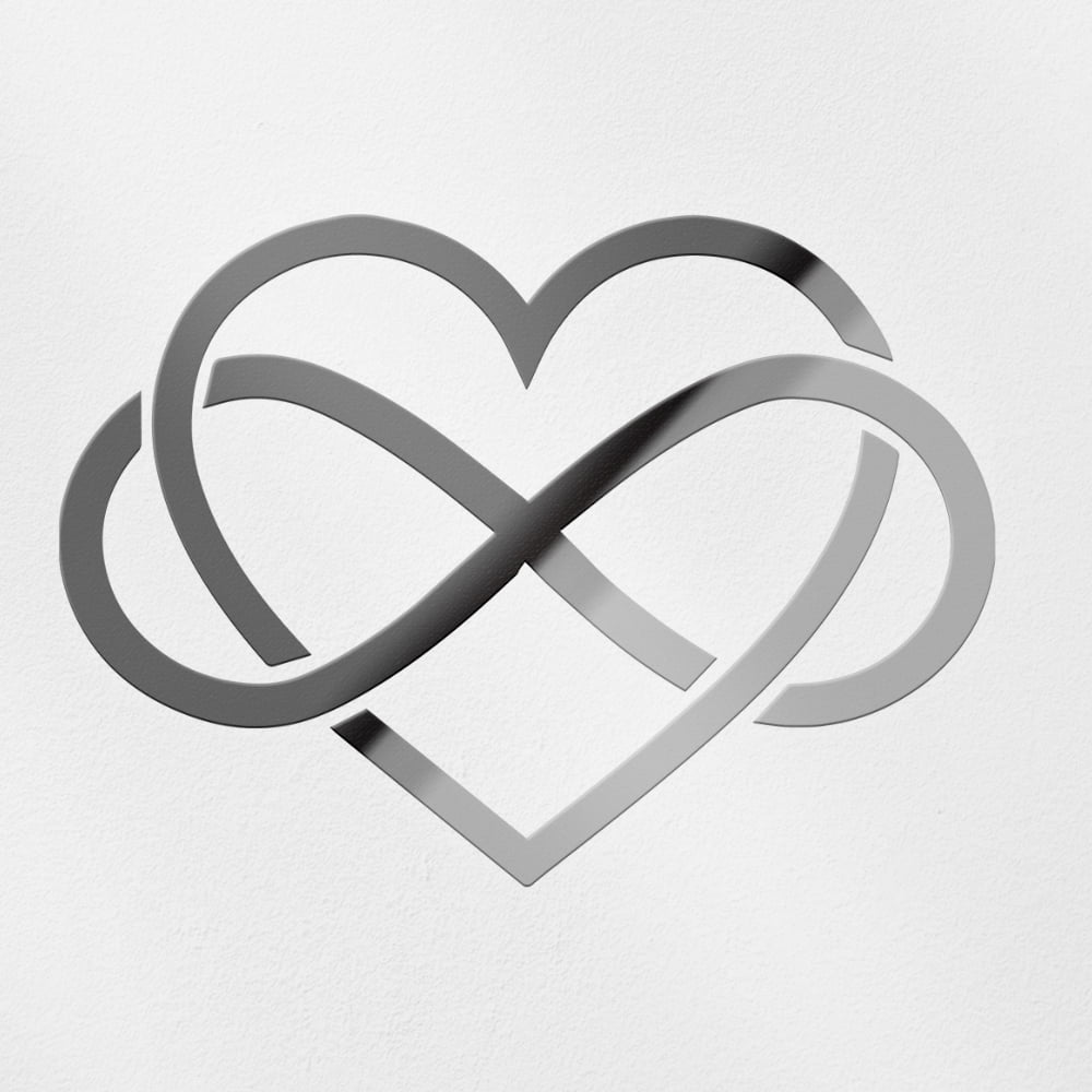 Transparent Decal Stickers Of Infinity Heart Never Ending Love Couple ...