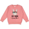 thumbnail image 2 of Inktastic My Mimi Loves Me Granddaughter Bunny Toddler Sweatshirt, 2 of 4