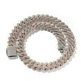 thumbnail image 1 of UWIN 20mm Miami Broche Chaîne Cubaine Collier 3 Rangées Micro Pave Givré Rond Cubique Zircone Lien Mode Hip Hop Bijoux pour Cadeau, 1 of 7