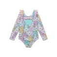 thumbnail image 2 of Character Toddler Girl Long- Sleeve Ruffle One- Piece Swimsuit, Sizes 12M-5T, 2 of 3