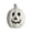C, variant on Halloween Jack O Lantern, White Resin Pumpkin Candle Holder with Carved Face on Patio Porch, Spooky Fall Tabletop Figurine Decor