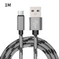 thumbnail image 1 of Methold Cable de carga Micro USB 3A (máx.) 1/2M tipo C Cable de datos de carga rápida Cable de carga tejido de nailon para Cable Teléfono y Comunicación Gris 1 metro, 1 of 6