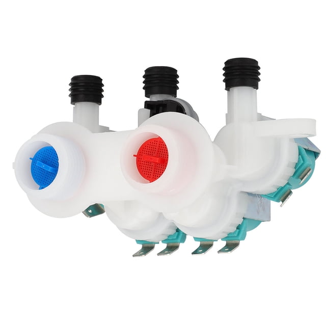 W11165546 Valve d'Entrée d'Eau pour Rondelles Inserts en Maille Bleue et Rouge pour Valve de Rechange Whirlpool, Kenmore, Crosley