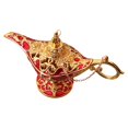 thumbnail image 1 of Estilo vintage Ara Lámpara mágica Genie Té ligero Olla de aceite Deseando Arte Colección de artesanías Accesorios de cuento de hadas Fiesta D Rojo dorado Sunnimix Lámpara Aladdin, 1 of 8