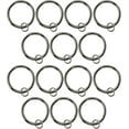 thumbnail image 4 of Urbanest Curtain Rings with Eyelets, 1.5" Inner Diameter, Set of 14 - Silver Brushed Steel, 4 of 6
