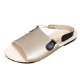 thumbnail image 1 of Bmisegm Women's Summer Round Head One Word Collocation Color Thick Sole Fashion Set Foot Large Size Roman Sandals Womens Sandals Summer Gold 6.5, 1 of 5