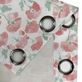 thumbnail image 5 of Ambesonne Poppy Flower Grommet Curtain, Watercolor Spring, 50" x 63", Coral and Reseda Green, 5 of 6