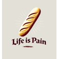 thumbnail image 2 of Life is Pain Bread Pun Adult Sand Long Sleeve Hoodie-XL, 2 of 6