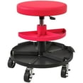 thumbnail image 1 of Tabouret de Garage Roulant, Tabouret de Mécanicien Capacité de 300 Lb avec Roues de 2,5 Pouces, Rangement pour Plateaux à Outils, Hauteur Réglable, Rouge, 1 of 6