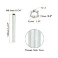 thumbnail image 2 of Uxcell M12 Thread 4.72" Lamp Pipe Kit with Lock Nuts All Thread Rod Fasteners Hardware 3 Set, 2 of 5