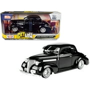 1939 Chevrolet Coupe Lowrider Black "Get Low" Series 1/24 Diecast Model Car by Motormax