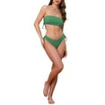 thumbnail image 2 of INSPIRAR CHIC Conjuntos de Bikini de Dos Piezas para Mujeres, Parte Superior Sin Tirantes y Parte Inferior en Forma de Triángulo, Trajes de Baño Talla X-Large Verde, 2 of 5