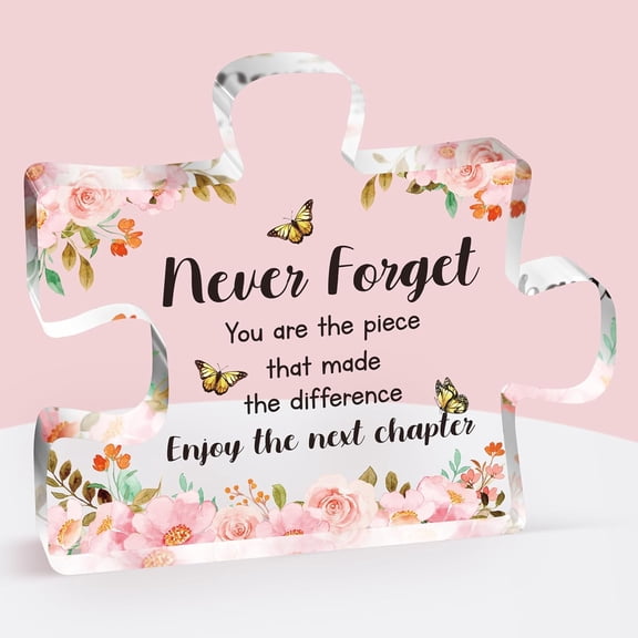 Retirement Gifts for Women, 2024 Retirement Gifts for Women Men Thank You Gifts for Colleagues Acrylic Block Puzzle Retirement Decorations Funny Gifts