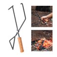 thumbnail image 1 of Pinzas de fuego Firepit Cooking Log Wood Campfire Horno Abrazadera Leña Chimenea Carbón BBQ Pinzas Marrón BLESIY Pinzas para chimenea, 1 of 8