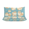 thumbnail image 3 of 3 Pcs Soft Bedding Set, Includes 1 Duvet Cover with Zipper And 2 Pillow,Shams Cartoon Cute Dog Queen(90"×90"), 3 of 8