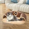 thumbnail image 6 of FashionCha 2 in 1 Cat Tunnel Bed Play Center Comfortable Hideout Interactive Toy Cat Tunnel brown L, 6 of 9