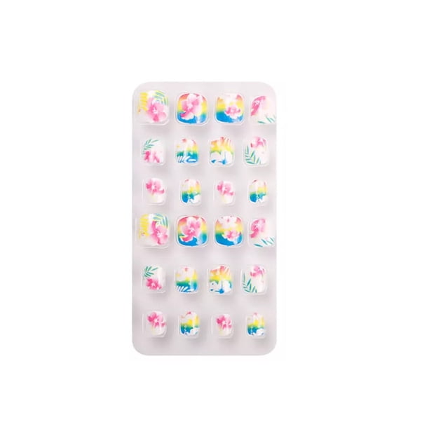 Seitruly 1 Juego de puntas de uñas artificiales, estilo de dibujos animados, adorables uñas postizas, calcomanías de arte para niños, herramienta de Type3 NO3 Seitruly CE011468-03