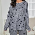 thumbnail image 6 of Joyshaper Womens Cotton Pajama Set Long Sleeve Tops Jogger Pants with Pockets Loungewear Sets(Gray Stars-S), 6 of 7