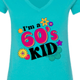 thumbnail image 4 of Inktastic I'm a 60's Kid 1960's Style Colorful Flowers Women's V-Neck T-Shirt, 4 of 5