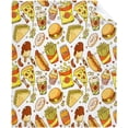 thumbnail image 4 of Yibo Green Cactus Blanket Flannel Soft and Comfortable Anti-static Bed Sofa Blanket, 4 of 7