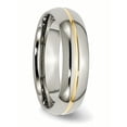 thumbnail image 5 of Titanium Yellow IP-plated Grooved 6mm Polished Band, 5 of 11