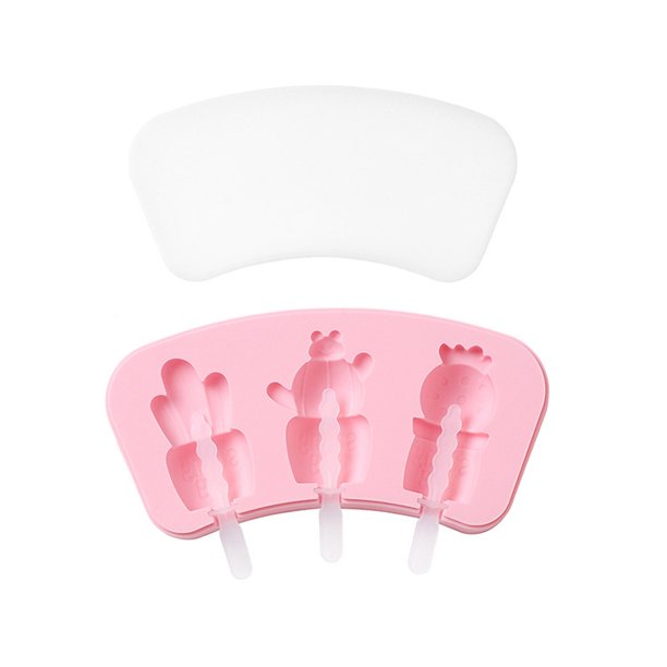Moldes de silicona for paletas de animales de dibujos animados con tapas, formas divertidas de frutas y verduras for helado casero