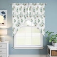 thumbnail image 6 of Summer Daisy Swag Valances for Windows 2 Pack Watercolor Eucalyptus Leaf Flower Farmhouses Swag Kitchen Curtains 45 Inches Long Rod Pocket Short Window Treatment for Kitchen Bathroom 36"x45", 6 of 9
