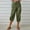 Army Green, variant on Wensltd Summer Wide Leg Capris for Women Elastic Waist Women Pant with Pockets