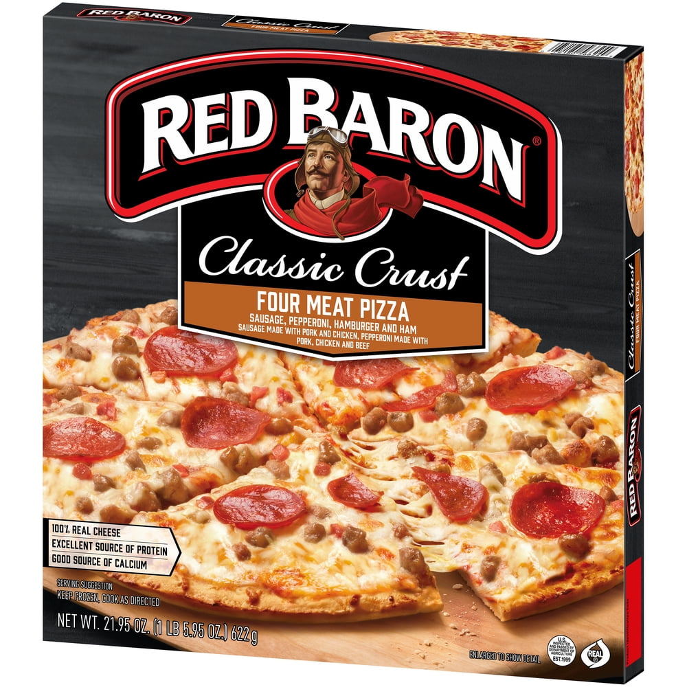 Red Baron, Pizza, Classic Crust Four Meat, 21.95 oz (Frozen