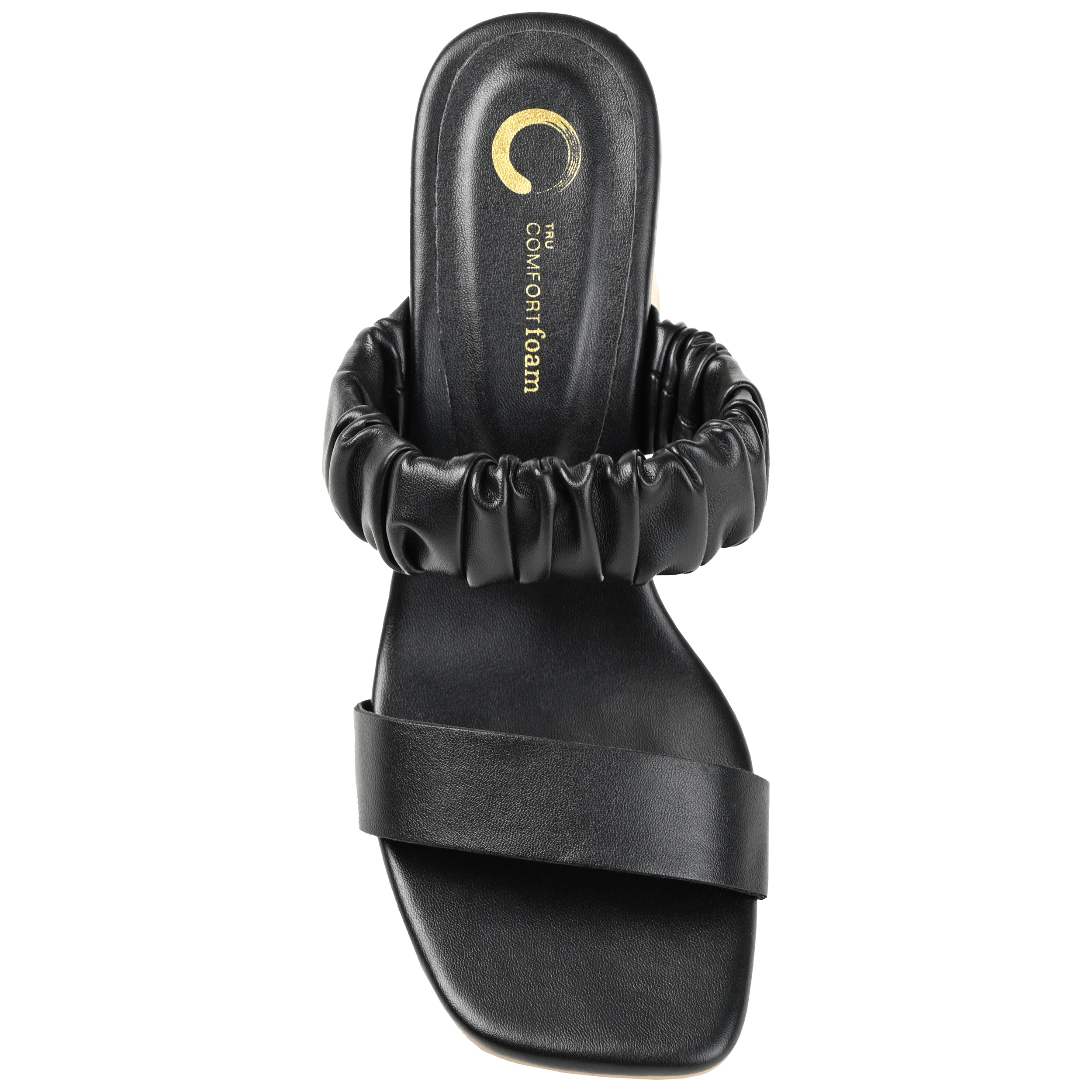 Journee Womens Fayth Open Square Toe Block Heel Sandals