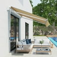thumbnail image 4 of Barara King Patio Awning Sunshade Shelter,Patio Retractable Sun Shade,8' x 6.6' Patio Retractable Awning, Manual Exterior Sun Shade Deck Window Cover, Mixed Color, 4 of 14