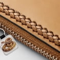 thumbnail image 3 of Rattlesnake Snake Reptile Watercolor Faux Leather Square Keychain, 3 of 7