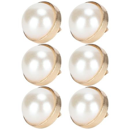 

6Pcs Shoe Clips All-Match Boots Buckle Uppers Bridal Wedding Party Decoration AccessoriesHW1416 Semicircle Pearl Screw