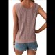 thumbnail image 3 of Camisetas Sin Mangas para Mujer, Suéteres de Punto , Chalecos con Cuello en V, Ropa Informal, Conjuntos de Moda de Verano 2025 Rosa Oscuro L, 3 of 7