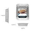 thumbnail image 4 of (4 pack) Mainstays Aluminum Roaster & Baker Pans with Lid, 2 Count 11.75" x 9.38" x 2.31", 4 of 6