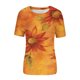 thumbnail image 4 of Camisetas Casuales de Manga Corta de las Mujeres de Color Sólido Cuello Redondo Superior, Blusa Ligera de Poliéster para Verano Primavera Diario, Fiesta Y Hogar, 4 of 4