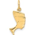 thumbnail image 4 of 14K Yellow Gold Satin Front / Polished Back Nefertiti Charm (22 X 10) Made In United States c444, 4 of 6