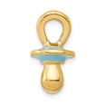 thumbnail image 1 of FB Jewels 14K Yellow Gold Blue Enameled Pacifier Pendant, 1 of 3