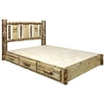 thumbnail image 5 of Montana Woodworks Glacier Country Storage Pine Wood Twin Platform Bed in Brown, 5 of 9