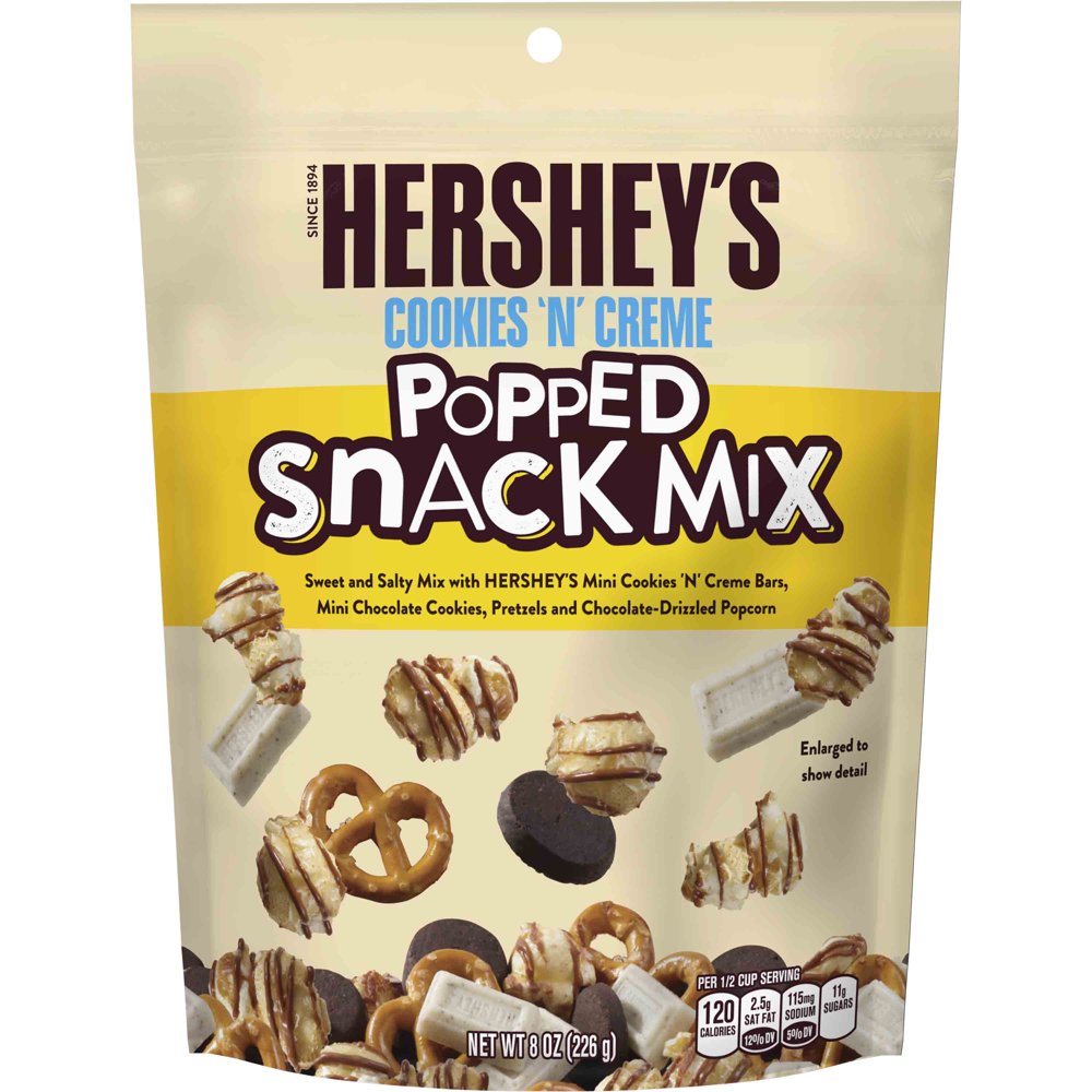 Hershey's Cookies N Creame Popped Snack Mix, 8 Oz.
